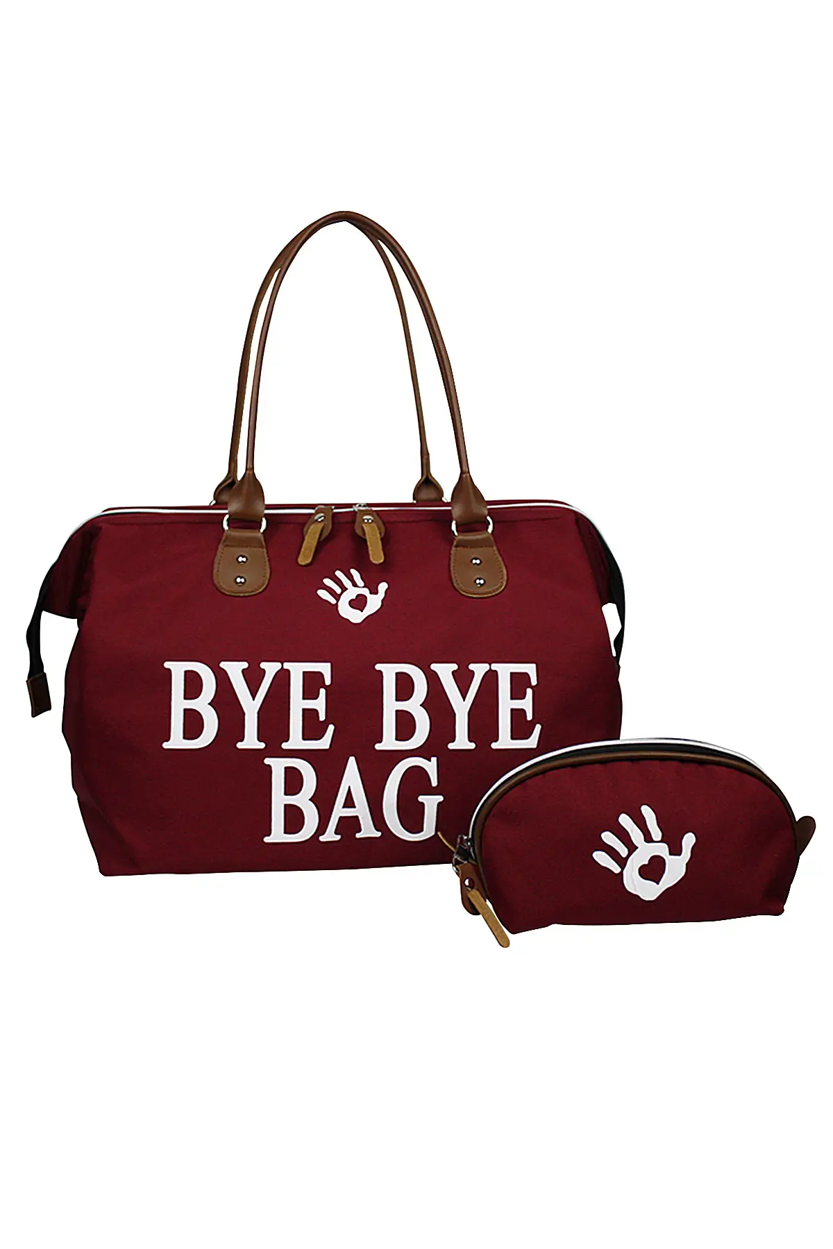 Bye Bye Bag Anne Bebek Bakım  Omuz Çantası (BORDO)