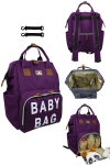 8681078032579 - Roma Baby Bag Anne Bebek Bakım Sırt Çantası (MOR)