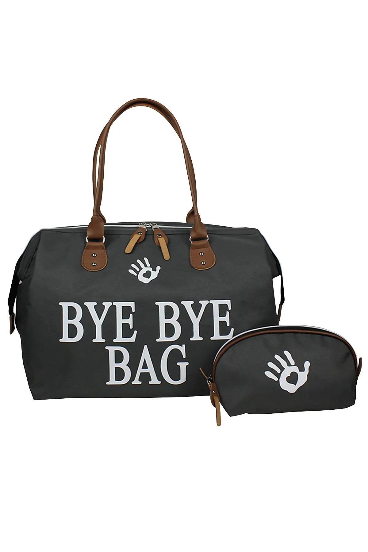 Bye Bye Bag Anne Bebek Bakım  Omuz Çantası (GRİ)