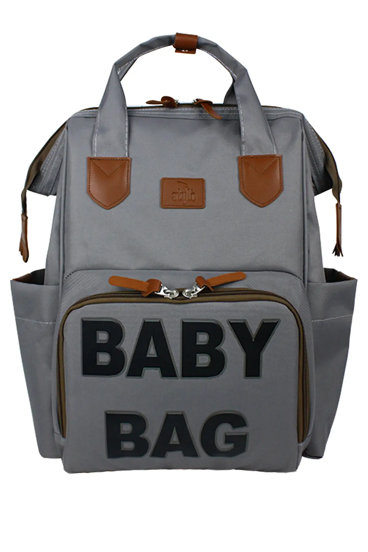 Monaco Baby Bag Baskılı Anne Bebek Bakım Sırt Çantası (HAKI)