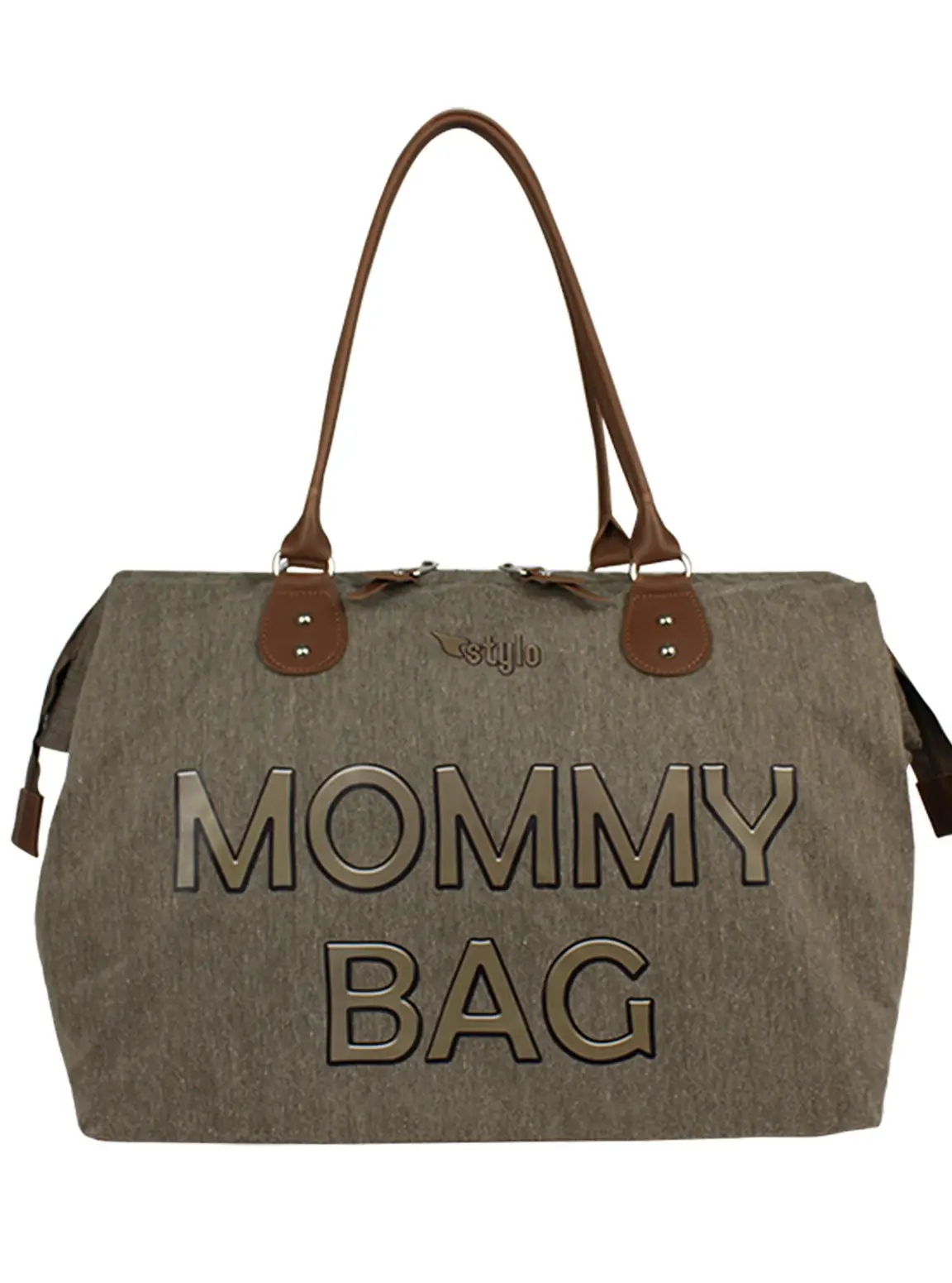 Stylo Mommy Bag 3D Anne Bebek Bakım Kadın Çantası  (KARAMEL BASKI)