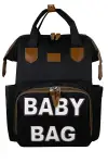 Monaco Baby Bag Baskılı Anne Bebek Bakım Sırt Çantası (GRI)