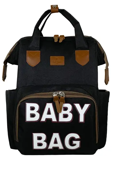 Monaco Baby Bag Baskılı Anne Bebek Bakım Sırt Çantası (GRI)