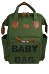 Monaco Baby Bag Baskılı Anne Bebek Bakım Sırt Çantası (GRI)