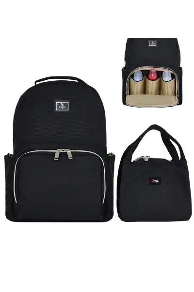 Duo Backpack  Anne Bebek Bakım Sırt Çantası (SİYAH)