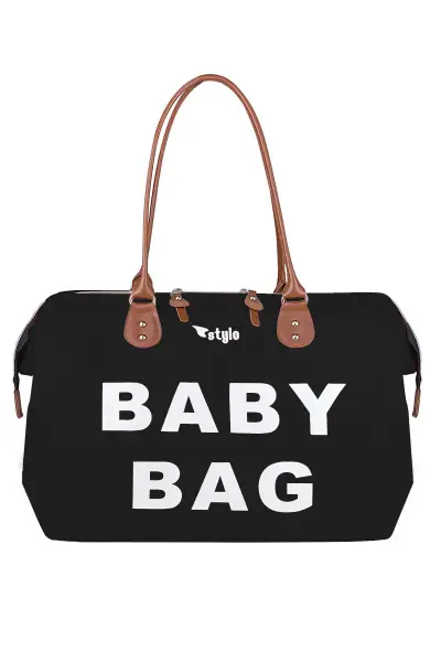 Baby Bag Tekli Anne Bebek Bakım Kadın Çantası (SİYAH)