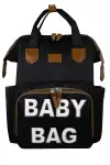 8681078034085 - Monaco Baby Bag Baskılı Anne Bebek Bakım Sırt Çantası (BEYAZ BASKI)