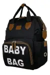 Monaco Baby Bag Baskılı Anne Bebek Bakım Sırt Çantası (BEYAZ BASKI)