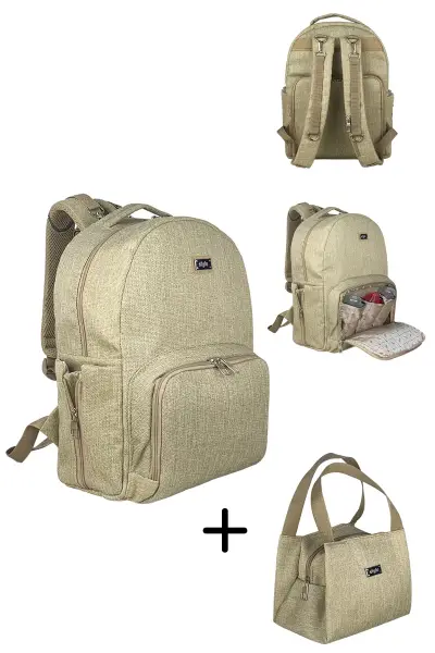 Duo Backpack  Anne Bebek Bakım Sırt Çantası ( BEJ )