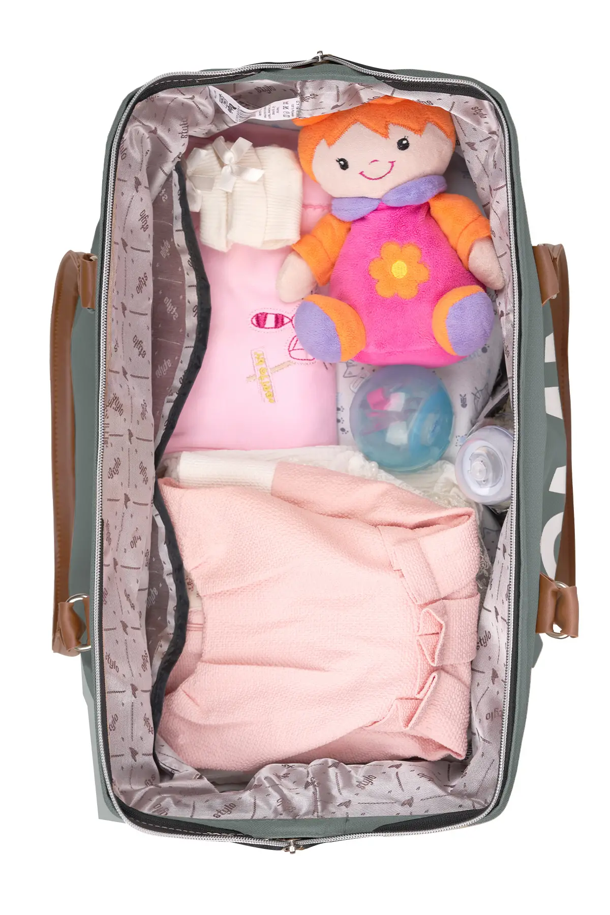 Stylo Mommy Bag USA Anne Bebek Bakım Ve Kadın Çantası (GRI)