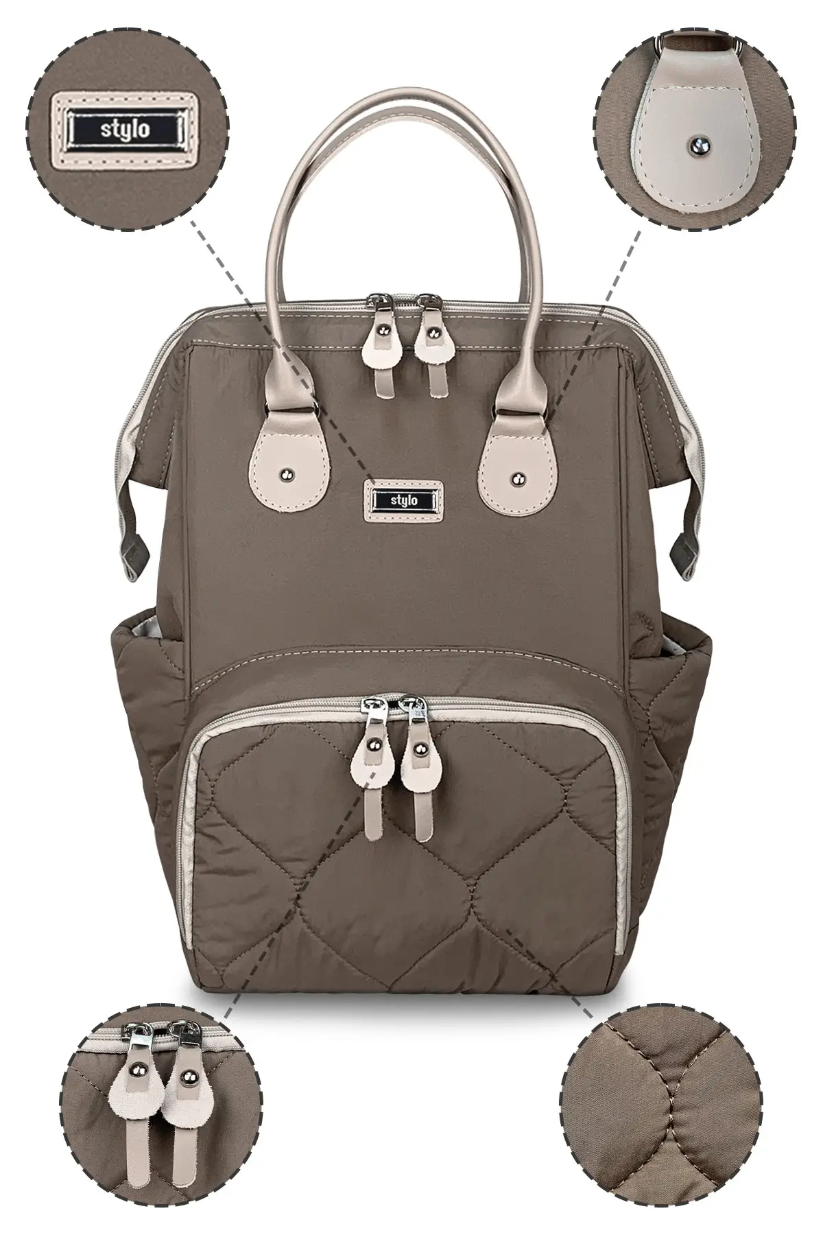 Victoria Kapitone Anne Bebek Bakım Sırt Çantası ( VIZON )