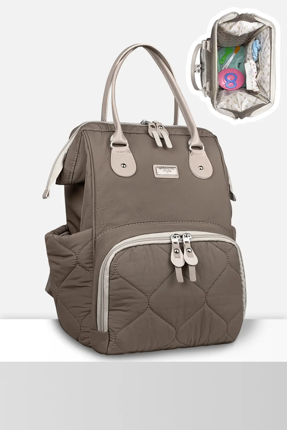 Victoria Kapitone Anne Bebek Bakım Sırt Çantası ( VIZON )