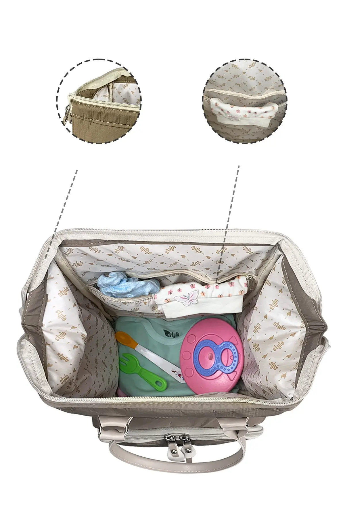 Victoria Kapitone Anne Bebek Bakım Sırt Çantası ( VIZON )