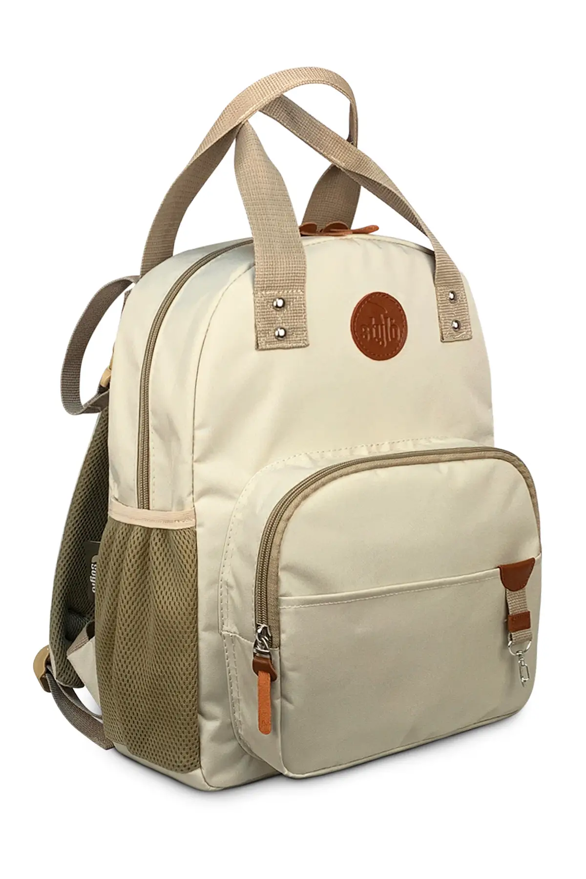 Popi Anne Bebek Bakım ve Sırt Çantası – Termal Biberon Bölmeli Geniş Hacimli ( BEJ )