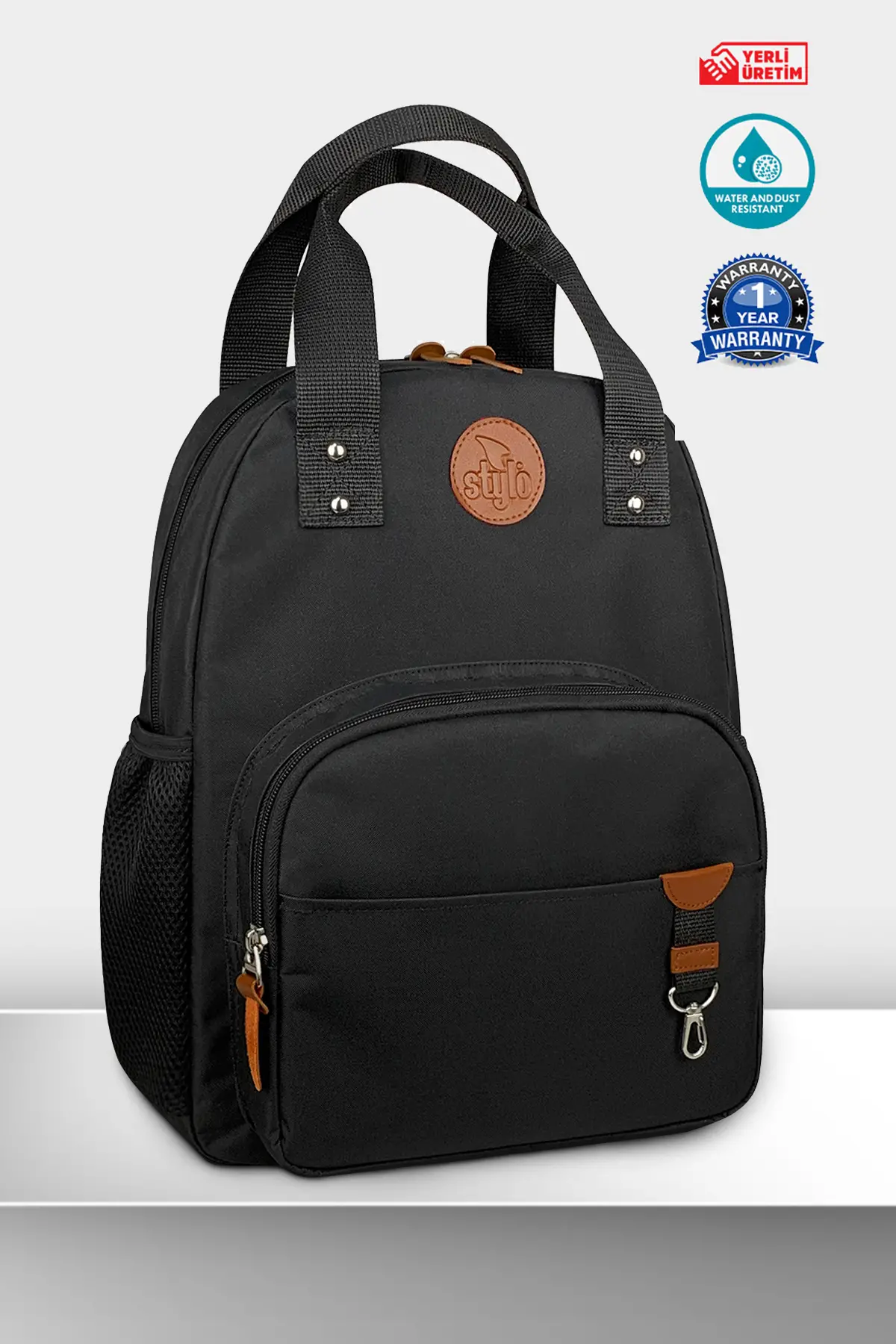 Popi Anne Bebek Bakım ve Sırt Çantası – Termal Biberon Bölmeli Geniş Hacimli ( SIYAH )