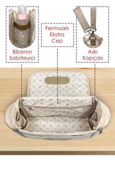 Stroller Bag X Pro  Termos Bölümlü Bebek Arabası ve Omuz Çantası  ( BEJ )