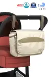  - Stroller Bag X Pro  Termos Bölümlü Bebek Arabası ve Omuz Çantası  ( BEJ )