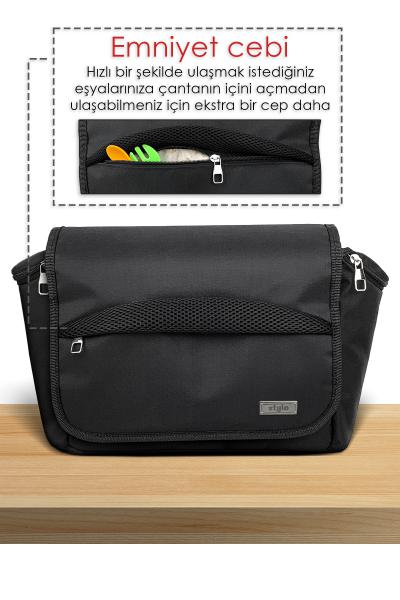 Stroller Bag X Pro Termos Bölümlü Bebek Arabası ve Omuz Çantası ( SIYAH )