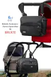 Urban Anne Bebek Bakım Omuz Çantası + X Pro Stroller Bebek Arabası ÇantasıTermos Çanta Hediyeli (SIY