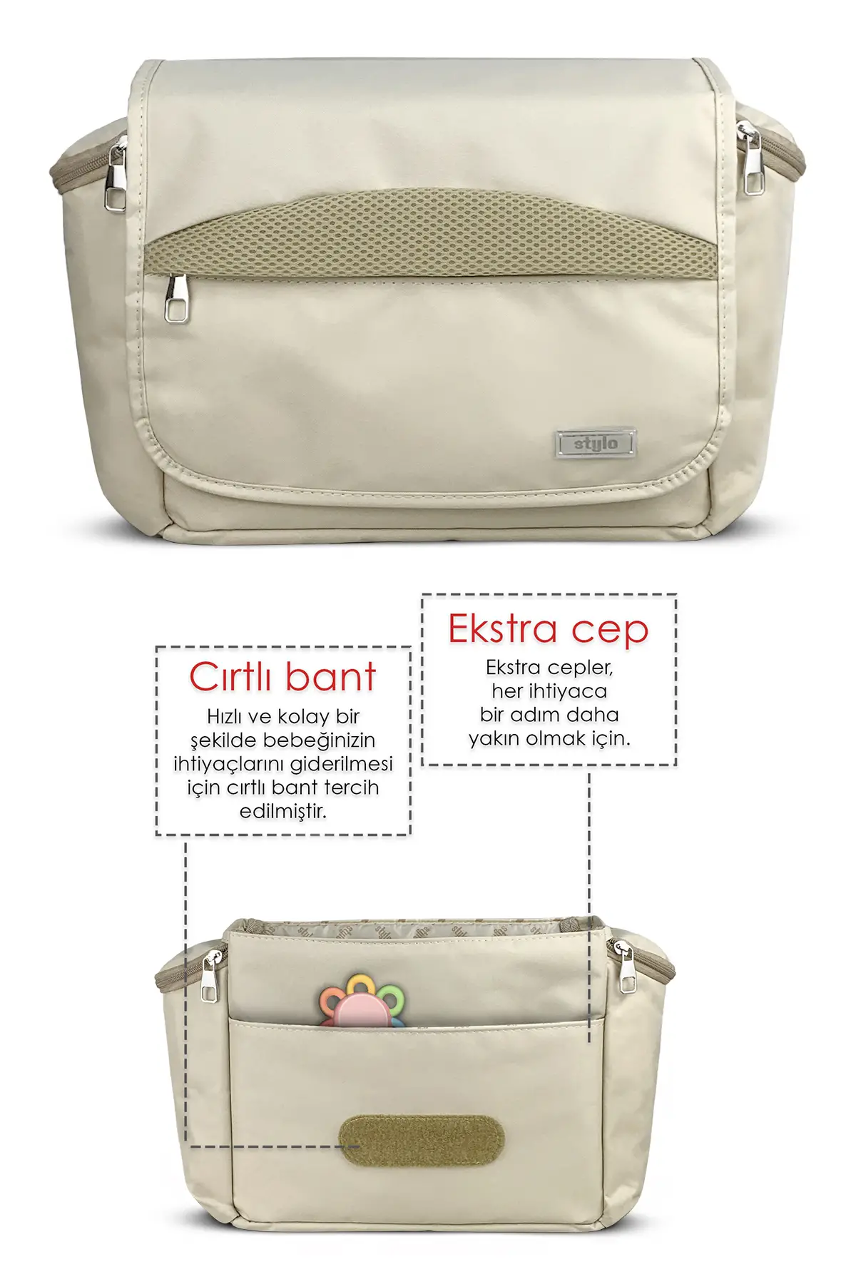 Urban Anne Bebek Bakım Omuz Çantası + X Pro Stroller Bebek Arabası ÇantasıTermos Çanta Hediyeli ( BE