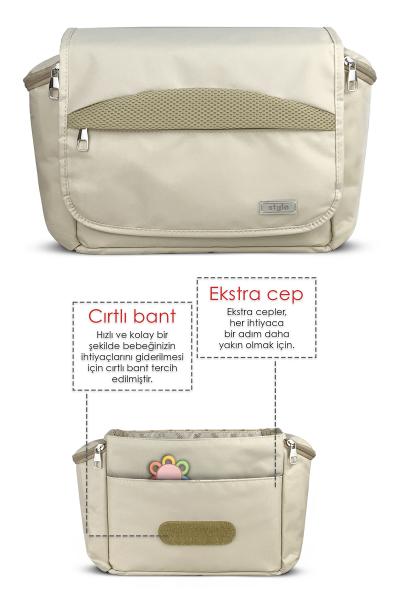 Urban Anne Bebek Bakım Omuz Çantası + X Pro Stroller Bebek Arabası ÇantasıTermos Çanta Hediyeli ( BE