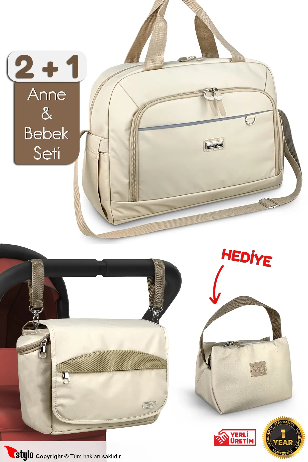 Urban Anne Bebek Bakım Omuz Çantası + X Pro Stroller Bebek Arabası ÇantasıTermos Çanta Hediyeli ( BE