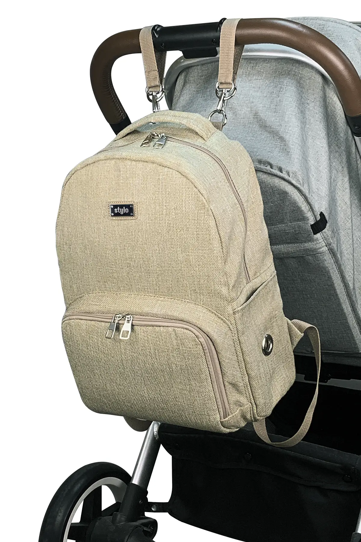 Anne Bebek Bakım Kadın Omuz Çantası Venedik & Duo Anne Bebek Bakım Sırt Çantası Takım-Bej