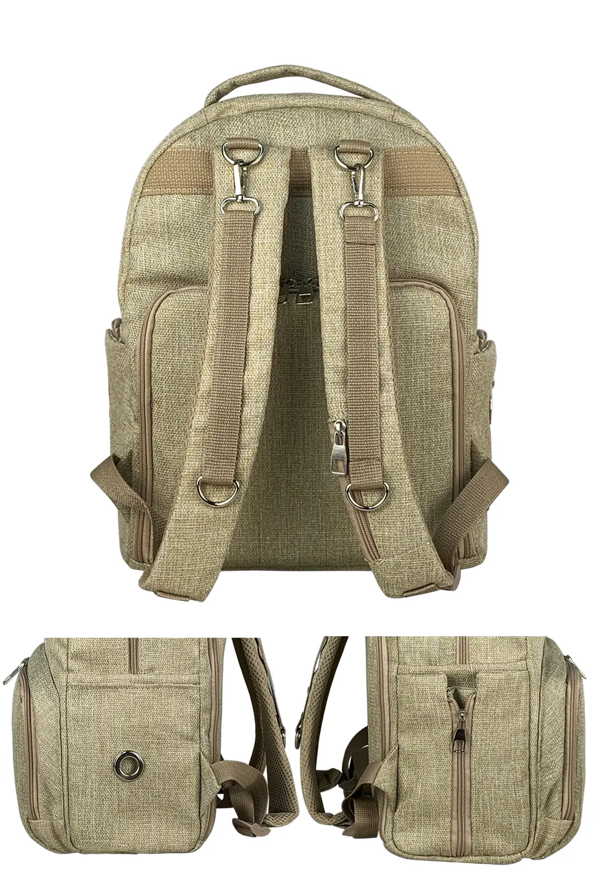 Anne Bebek Bakım Kadın Omuz Çantası Venedik & Duo Anne Bebek Bakım Sırt Çantası Takım-Bej