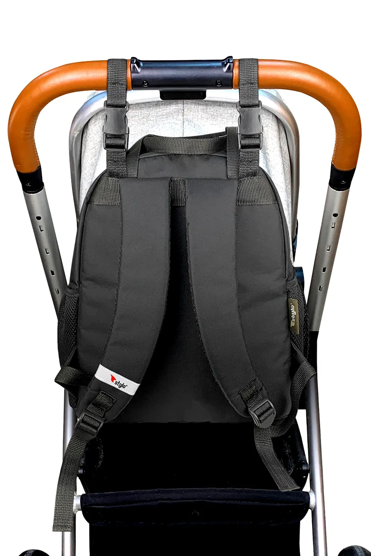 Stylo Mommy Bag Bebek Bakım Kadın Omuz Çantası + Popi Anne Kadın Sırt Çantası Termos Çanta Hediye-Si