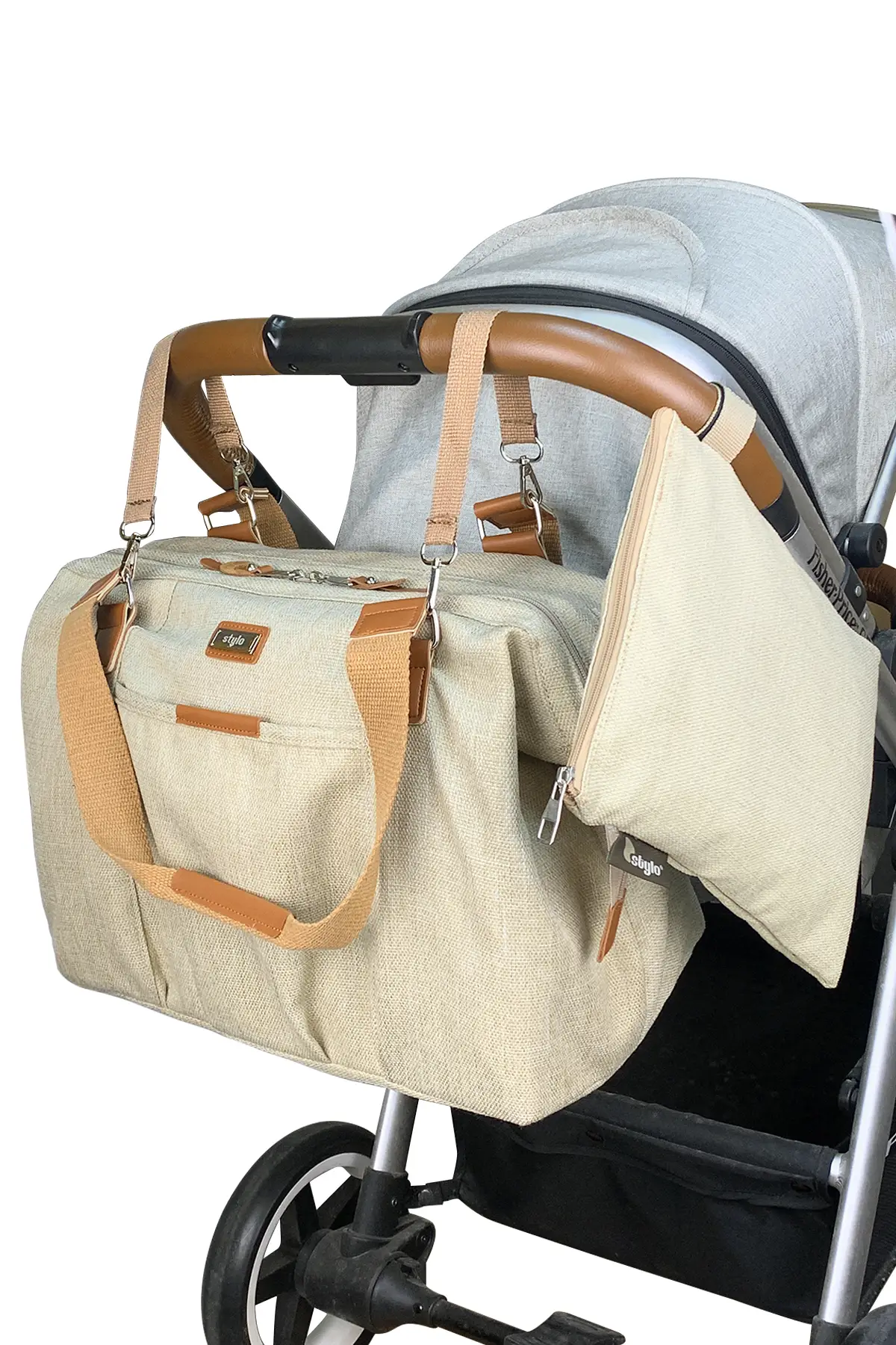 Anne Bebek Bakım Kadın Omuz Çantası Venedik & Duo Anne Bebek Bakım Sırt Çantası Takım-Bej